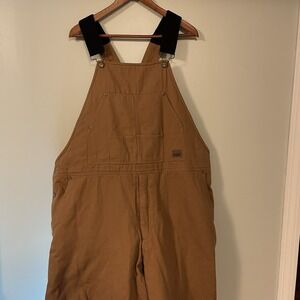 SafTbak Men's Insulated Brown Bib Overalls Size XXL Hunting Work
